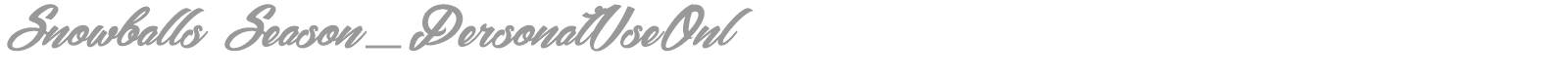 Snowballs Season font preview